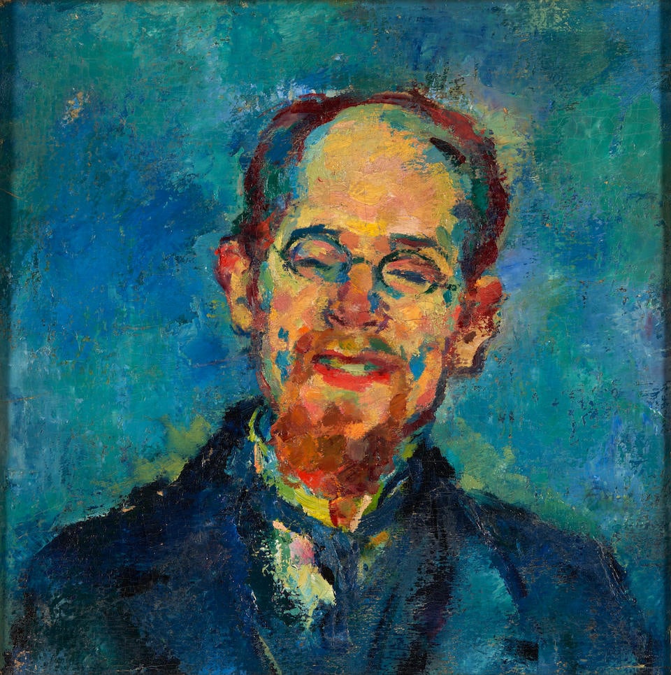 Attributed to Joseph Floch (Austrian/American, 1895-1977) Gentleman with Round Spectacles (17 x ... (1 of 3)