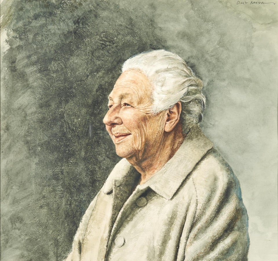 DOUG BREGA (American, born 1948) Mary Treat (sheet size 20 1/2 x 21 in (52.1 x 53.3 cm)framed 27... (1 of 4)