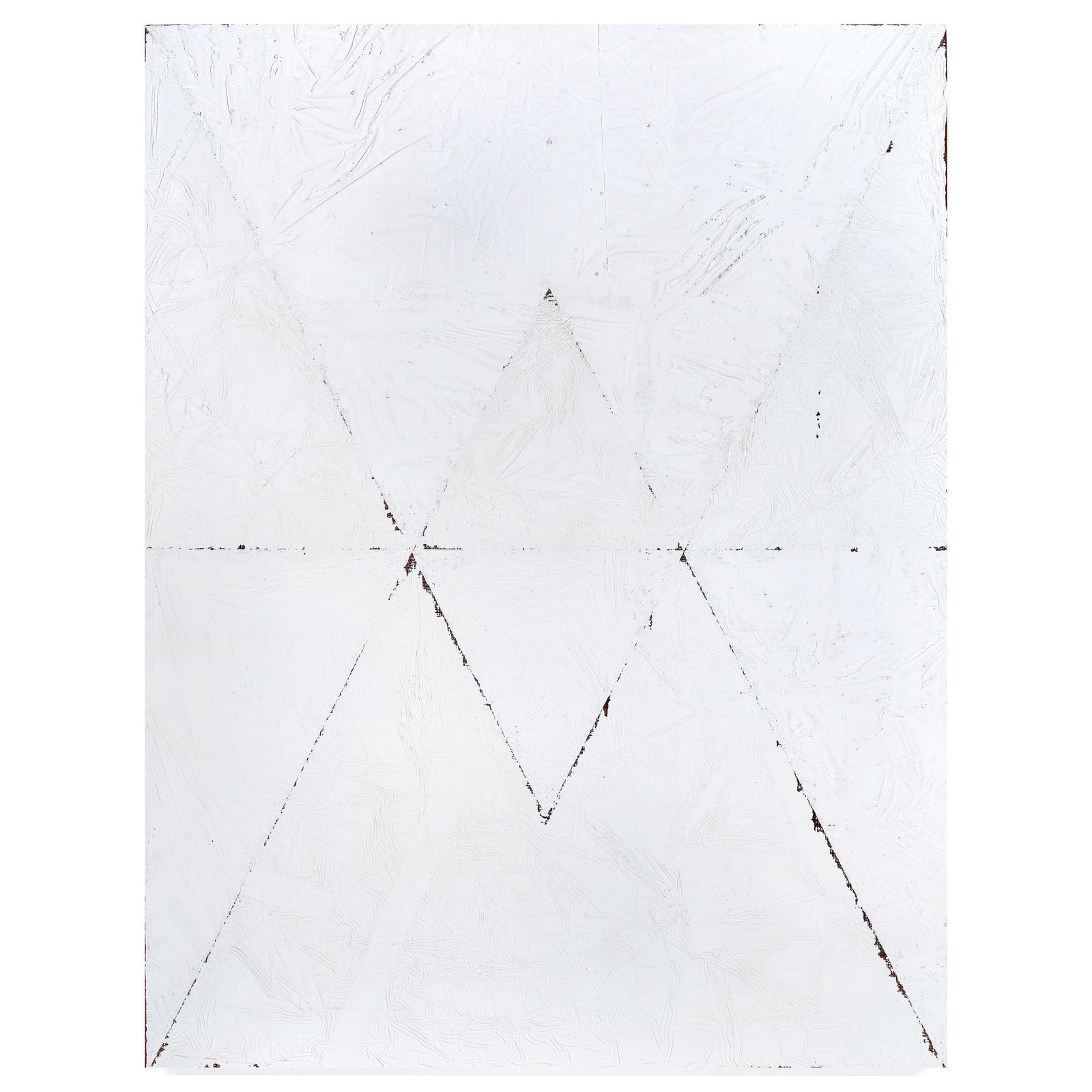 MARK HAGEN (B. 1972) To Be Titled (Additive Painting #84), 2011-12: MARK HAGEN (B. 1972) To Be Titled (Additive Painting #84), 2011-12 signed and dated twice 'MARK HAGEN 7/2011-5/2012' (on the overlap) acrylic on burlap on panel with steel brackets 68 x 52 in. 172.7 x