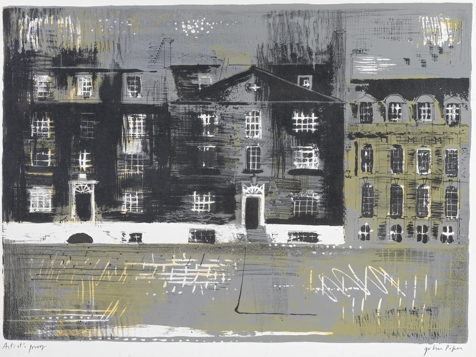 John Piper C.H. (British, 1903-1992) Westminster School II Lithograph in colours, 1961, on wove ...: John Piper C.H. (British, 1903-1992) Westminster School II Lithograph in colours, 1961, on wove paper, signed and inscribed 'Artist's proof' in pencil, one of ten aside from the numbered edition of 10