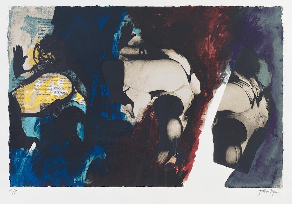 John Piper C.H. (British, 1903-1992) Eye and Camera: Red, Blue and Yellow Screenprint in colours...: John Piper C.H. (British, 1903-1992) Eye and Camera: Red, Blue and Yellow Screenprint in colours, 1980, on wove paper, signed and inscribed 'A/P' in pencil, one of 15 artist's proofs aside from the nu