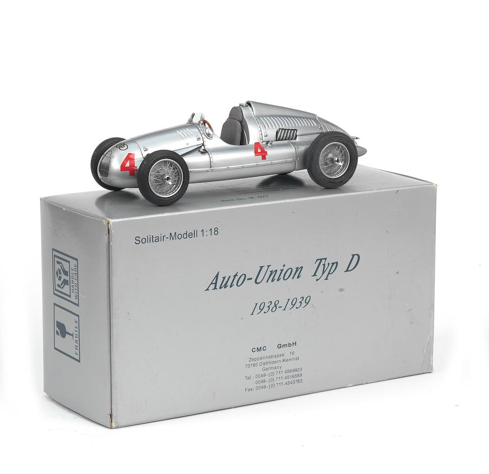 A boxed 1:18 scale die-cast model of the 1938-1939 Auto-Union Type D by CMC Models of Germany, (1 of 1)