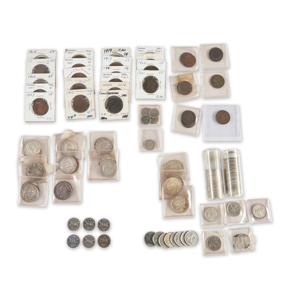 Canada Collection of 149 Circulated Silver and Copper Coins. (1 of 1)