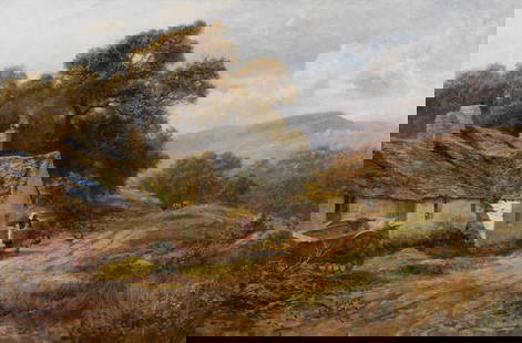 Robert Gallon (British, 1845-1925) Cottage near Bettws y Coed: Robert Gallon (British, 1845-1925) Cottage near Bettws y Coed signed 'R Gallon' (lower left) oil on canvas 51 x 76cm (20 1/16 x 29 15/16in).