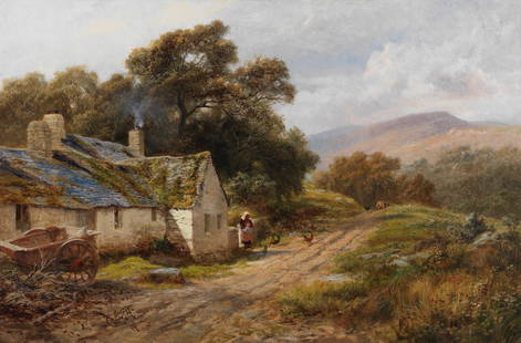 Robert Gallon (British, 1845-1925) Cottage near Bettws y Coed: Robert Gallon (British, 1845-1925) Cottage near Bettws y Coed signed 'R Gallon' (lower left) oil on canvas 51 x 76cm (20 1/16 x 29 15/16in).