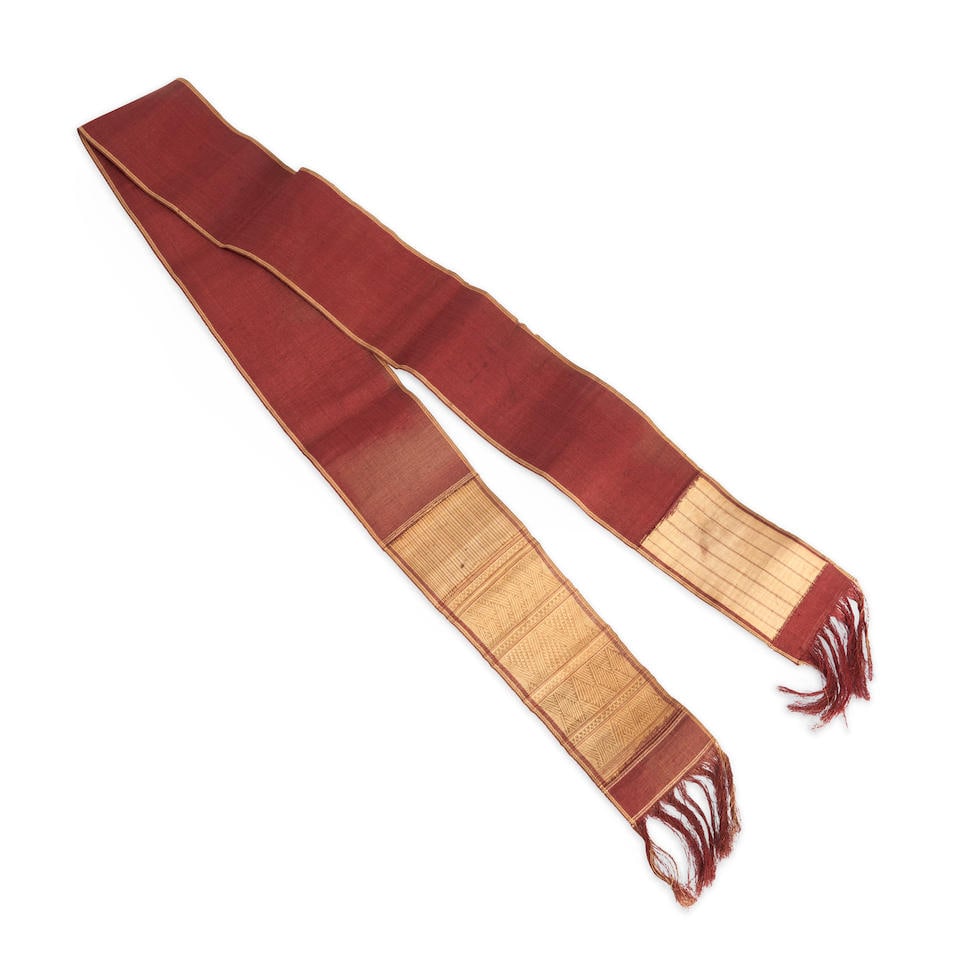 A Micronesian woven sash  lg. 70 1/2 in. (1 of 3)