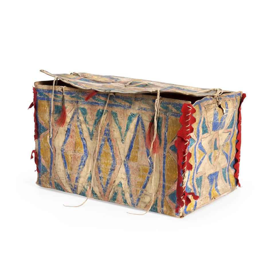 A Plateau parfleche box ht. 9 1/2, lg. 16, wd. 10 in. (1 of 4)