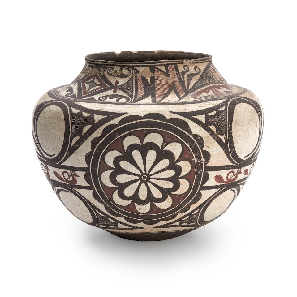 A Zuni polychrome jar ht. 11, wd. 12 in. (1 of 3)