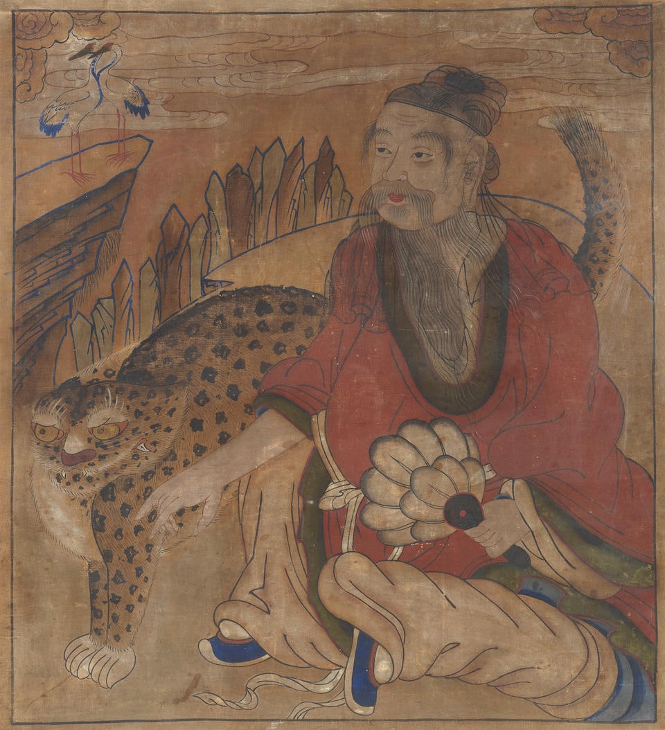 KOREAN SCHOOL (20TH CENTURY) Leopard and Scholar (1 of 1)