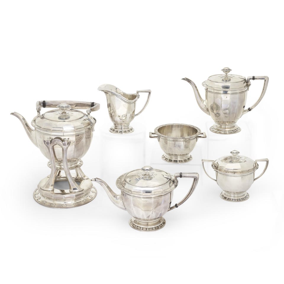 Six-piece Tiffany & Co. 'St. Dunstan' Sterling Silver Coffee & Tea Service, (1 of 1)
