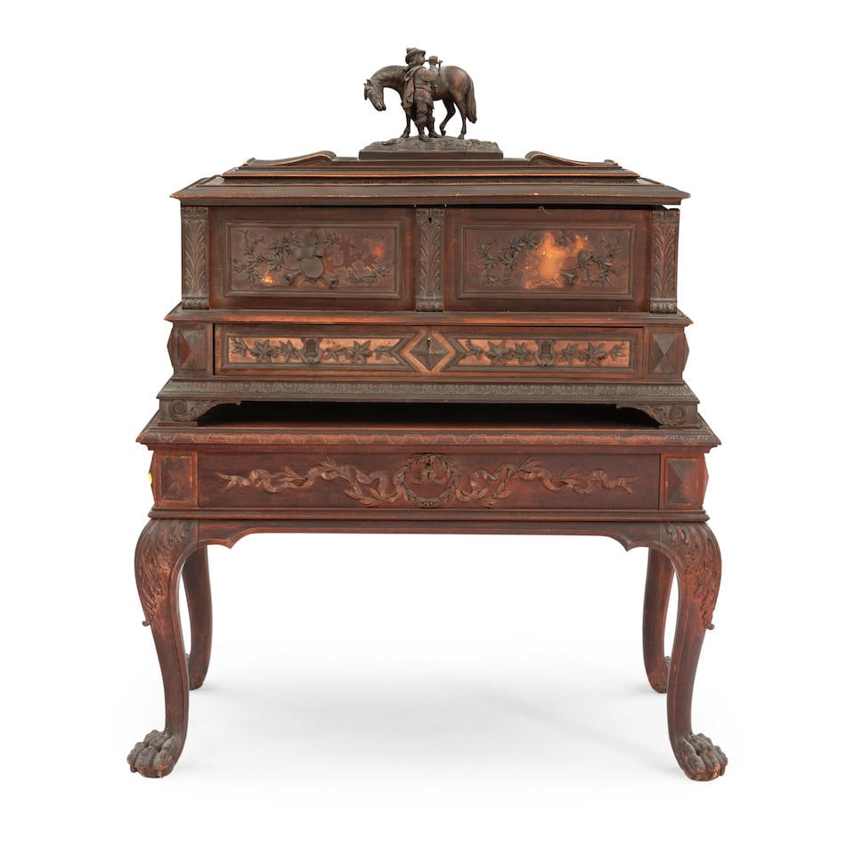 Impressive Walnut Cased Cylinder Music Box on Stand,  19th century, (1 of 3)