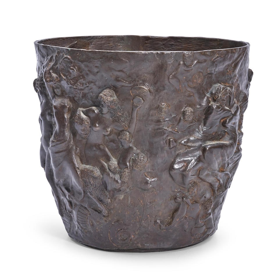 Bronze Figural Bowl, Continental, (1 of 1)