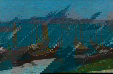 Terrick John Williams, RA (British, 1860-1936) Santa Maria della Salute, Twilight: Terrick John Williams, RA (British, 1860-1936) Santa Maria della Salute, Twilight signed 'Terrick Williams' (lower right); further signed, titled and dated 'S. Maria della Salute, Twilight./by/ Terric