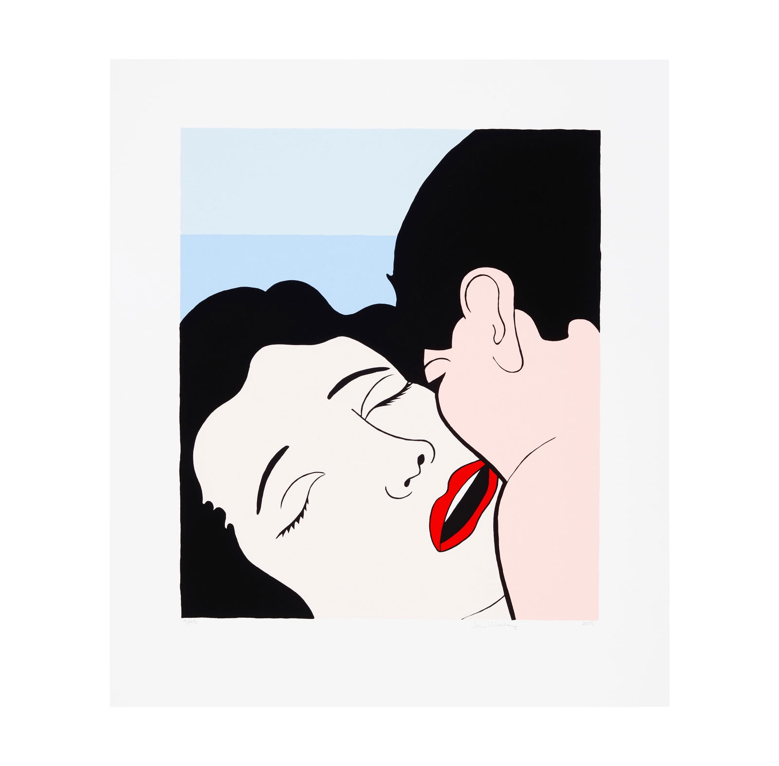 John Wesley (1928-2022); Red Lips;: John Wesley (1928-2022) Red Lips, 2005 Screenprint in colors on wove paper, signed in pencil, dated and numbered 4/45 (there were also 18 artist's proofs), published by The Armory Show, New York, with