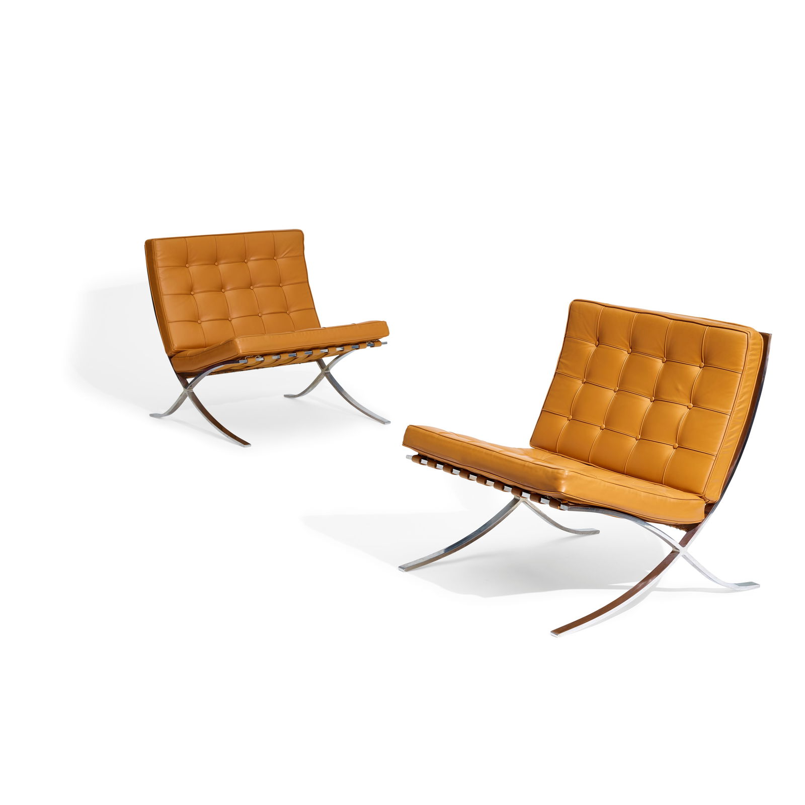 LUDWIG MIES VAN DER ROHE (1886-1969) Pair of Barcelona Chairsdesigned 1929for Knoll Internationa... (1 of 2)