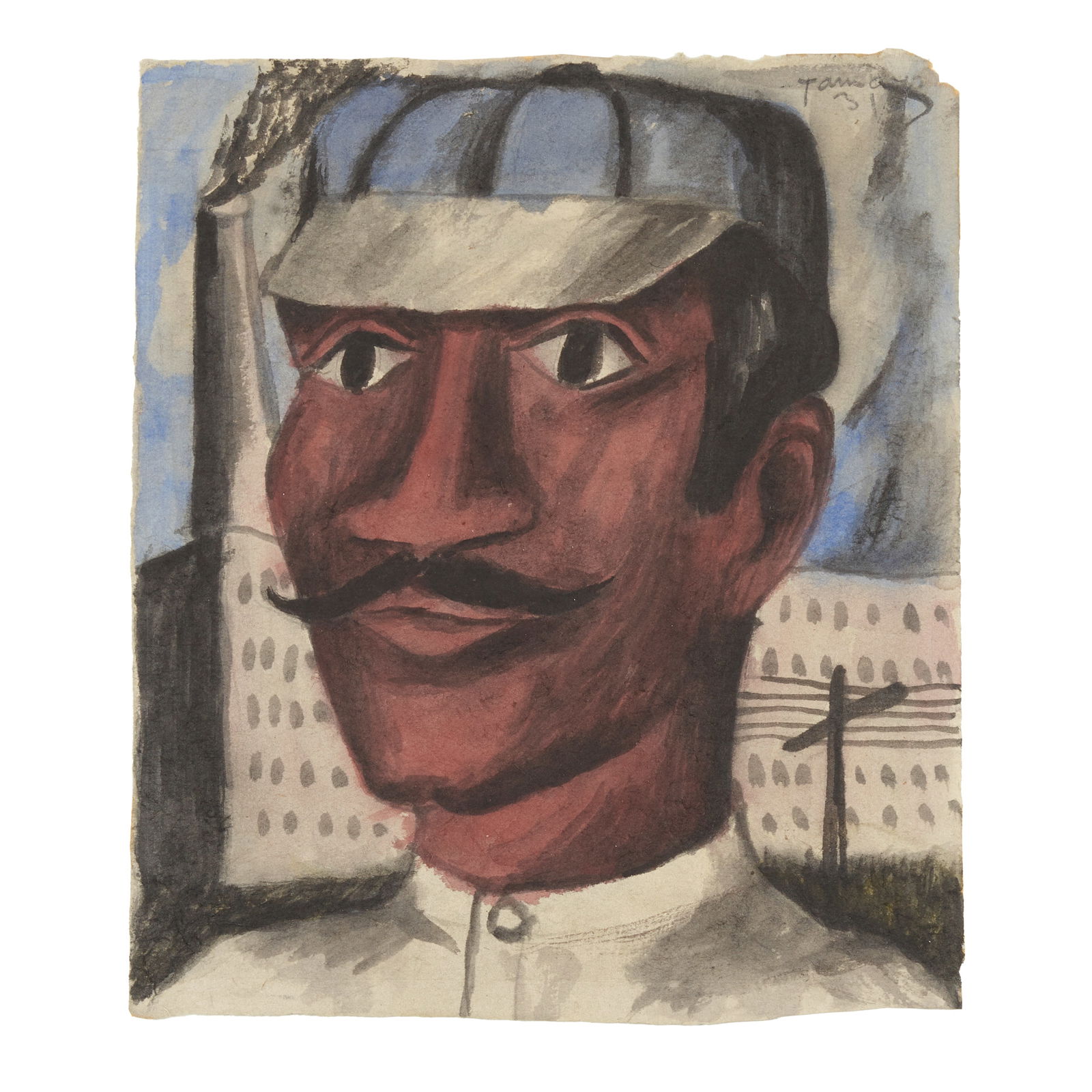 RUFINO TAMAYO (1891-1991) Hombre con Sombrero1931watercolor on paper, signed and dated 'Tamayo 3... (1 of 3)