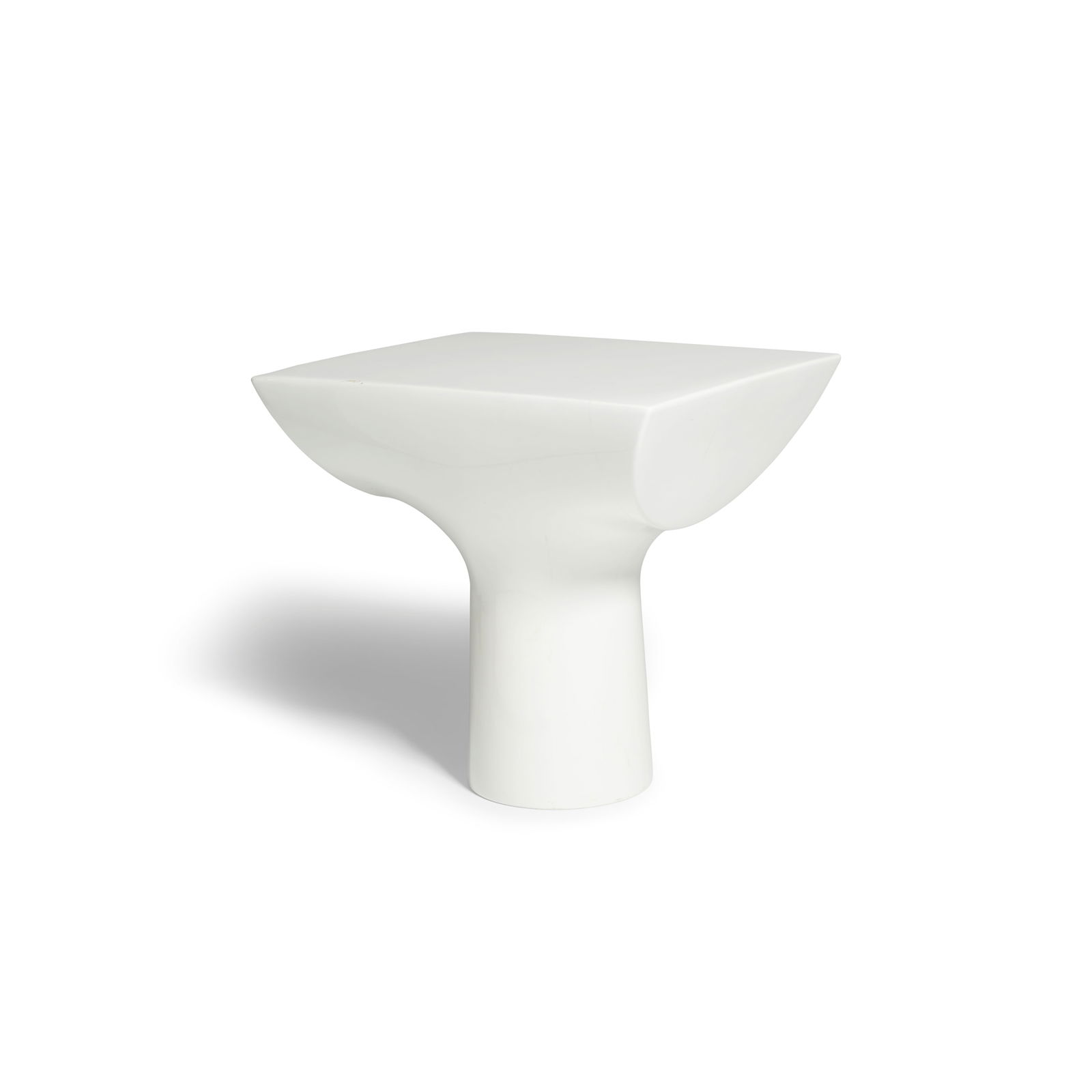 ERIC SCHMITT (BORN 1955) Inca Side Tabledesigned 2019for Christian Liaigre, white ceramic, stamp... (1 of 2)