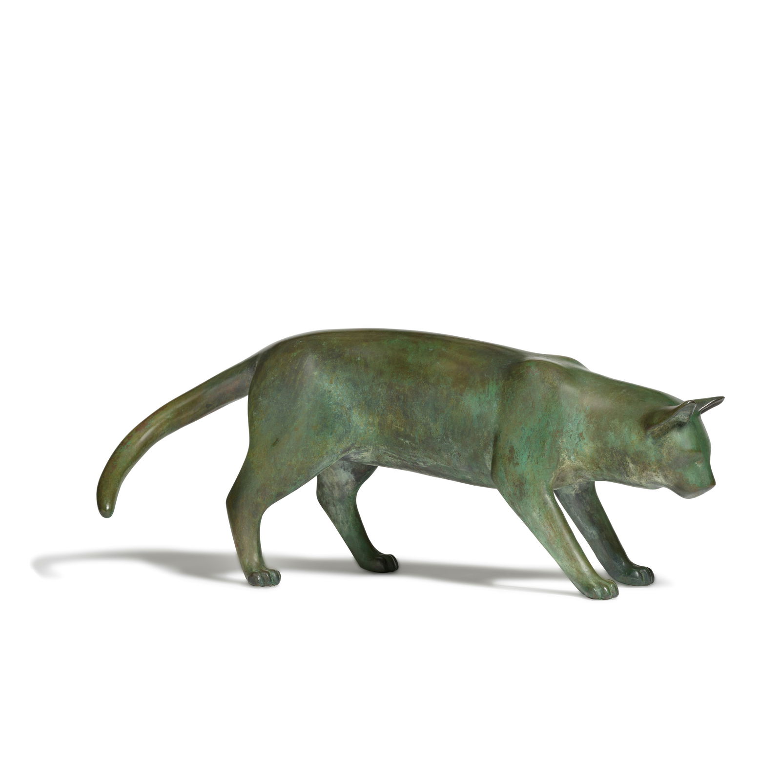 GWYNN MURRILL (BORN 1942) Cat II1986bronze, signed 'Murrill', dated and numbered 1/6height 10 5/...: GWYNN MURRILL (BORN 1942) Cat II 1986 bronze, signed 'Murrill', dated and numbered 1/6 height 10 5/8in (27cm); width 9 1/2in (24.1cm); length 26in (66cm) Footnotes: Provenance Patricia Faure Gallery,