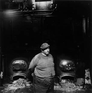 David Goldblatt (South African, born 1930) Joe Maloney, boiler-house attendant, City Deep Gold M...: David Goldblatt (South African, born 1930)Joe Maloney, boiler-house attendant, City Deep Gold Mine, 1966 silver gelatin printimage size: 40 x 40cm (15 3/4 x 15 3/4in).sheet size: 42 x 42cm (16 9/16 x