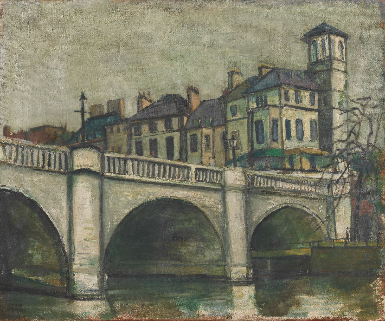 Malcolm Morley (British/American, 1931-2018) Richmond Bridge: Malcolm Morley (British/American, 1931-2018) Richmond Bridge signed and titled 'Richmond/Bridge/M EVANS' (on canvas verso) oil on canvas 64 x 77cm (25 3/16 x 30 5/16in). Footnotes: Proven