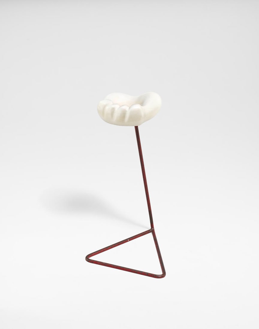 Georges Jouve and Mathieu Matégot 'Patte d'ours' ashtray on stand, circa 1951 (1 of 1)