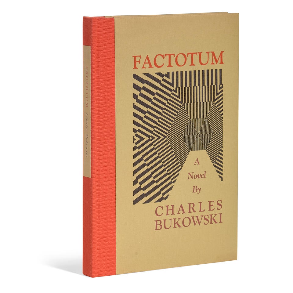 BUKOWSKI, CHARLES. 1920-1994.   Factotum. Santa Barbara: Black Sparrow Press, 1975. (1 of 2)