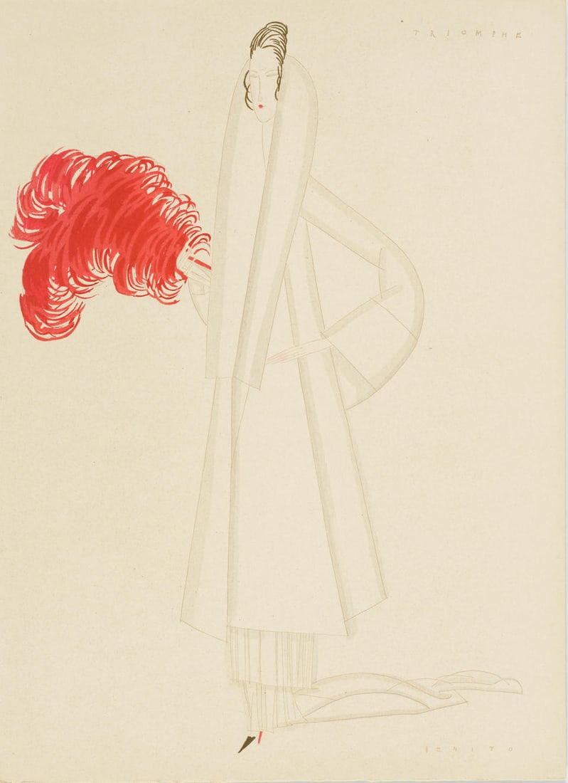 ART DECO POCHOIR FASHION PLATES BY BENITO. ZAMACOIS, MIGUEL. BENITO, EDUARDO, ILLUSTRATOR. La De... (1 of 2)