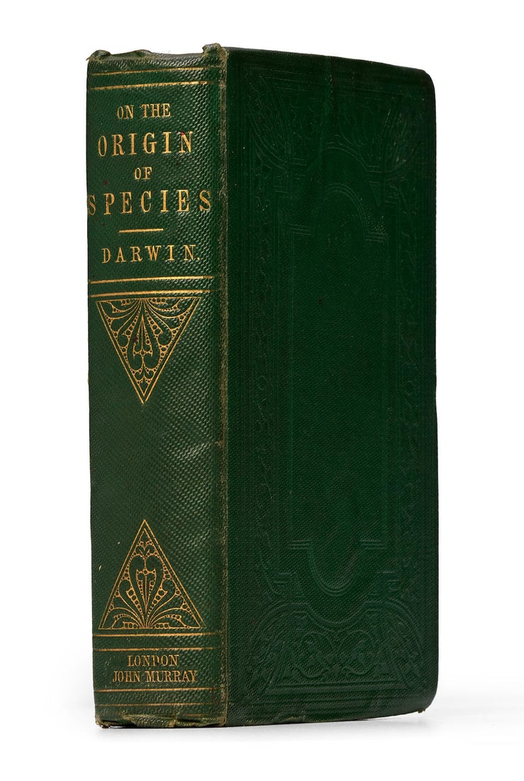 DARWIN'S ORIGIN. DARWIN, CHARLES. 1809-1882. On the Origin of Species by Means of Natural Select...: DARWIN'S ORIGIN. DARWIN, CHARLES. 1809-1882. On the Origin of Species by Means of Natural Selection. London: John Murray, 1859. 8vo (198 x 125 mm). Half-title verso with quotations from W. Whewell an