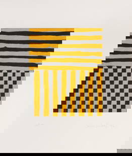 Sean Scully R.A. (Irish, born 1945) Print #5, from Heart of Darkness Etching with aquatint in co...: Sean Scully R.A. (Irish, born 1945) Print #5, from Heart of Darkness (Kluser p. 87-89, ill. 5) Etching with aquatint in colours, 1992, on Magnani wove paper, signed, dated and inscribed 'BAT' in penci