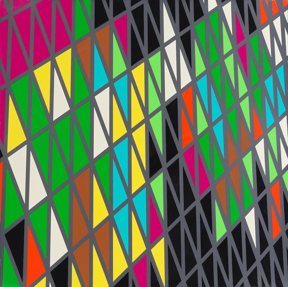 Sarah Morris (American/British, born 1967) Freemont Street Experience Screenprint in colours wit...: Sarah Morris (American/British, born 1967) Freemont Street Experience Screenprint in colours with varnish, 2020, on wove paper, a proof aside from the edition of 35, printed by Coriander Studios, Lond