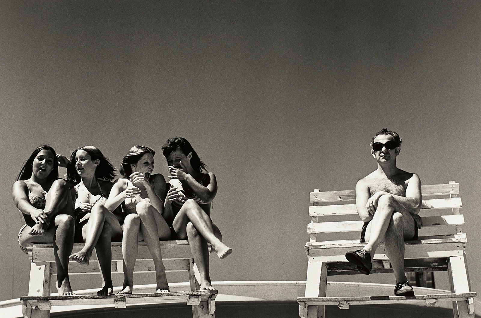 Joseph Szabo (born 1944); 'Lifeguard's Dream';: Joseph Szabo (born 1944) 'Lifeguard's Dream', 1972 Gelatin silver print, printed later; signed, titled, dated, and numbered '19/75' in ink in the margin, signed, titled, dated, and numbered '19/75' in