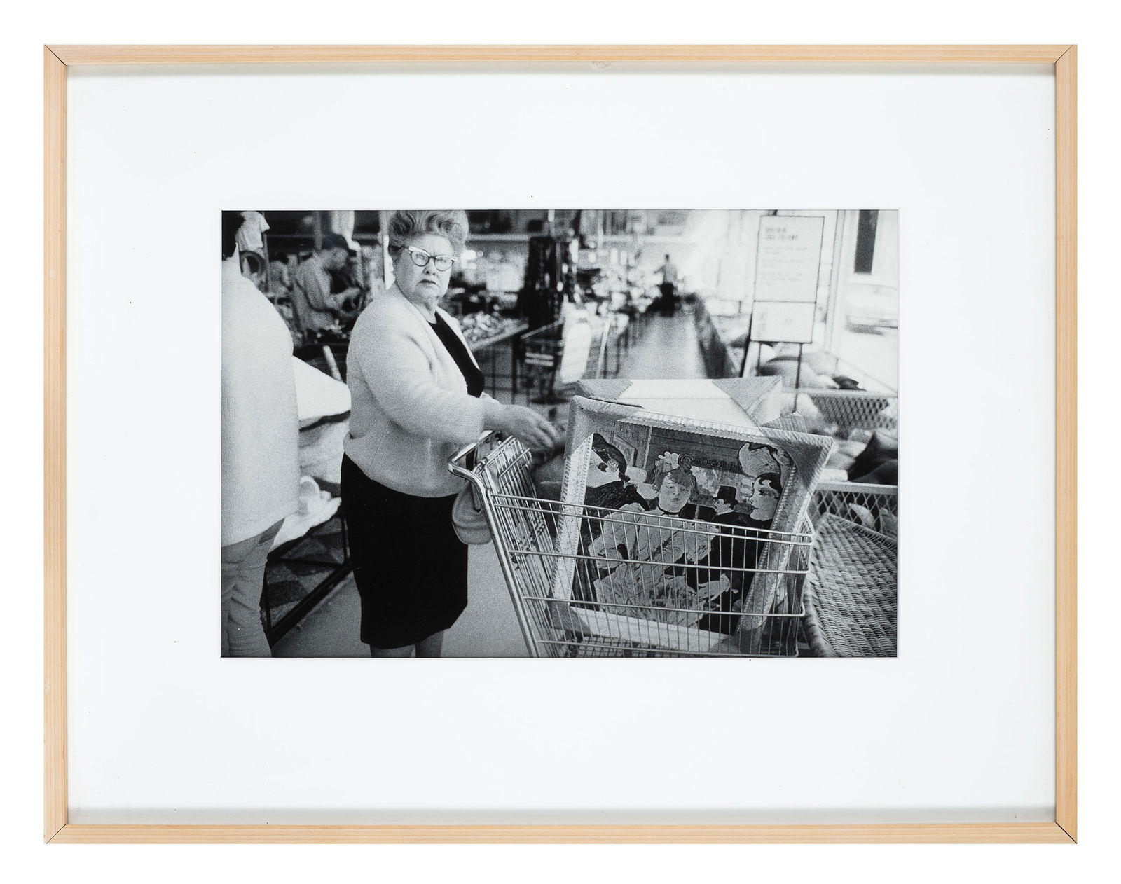 Bruce Davidson (born 1933); Los Angeles (Supermarket);: Bruce Davidson (born 1933) Los Angeles (Supermarket), 1964 Gelatin silver print, printed before 1987; signed in pencil on the reverse, framed, a Fraenkel Gallery label on the reverse. 11 3/4 x 17 3/4