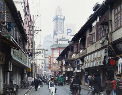 Thomas Struth (born 1954); 'Zhejiang Zhong Lu, Shanghai';: Thomas Struth (born 1954) 'Zhejiang Zhong Lu, Shanghai', 1997 Chromogenic print, printed 1999; signed, titled, dated, annotated, and numbered '20/20 + 5 EA' in pencil on the reverse, framed. 17 1/4 x