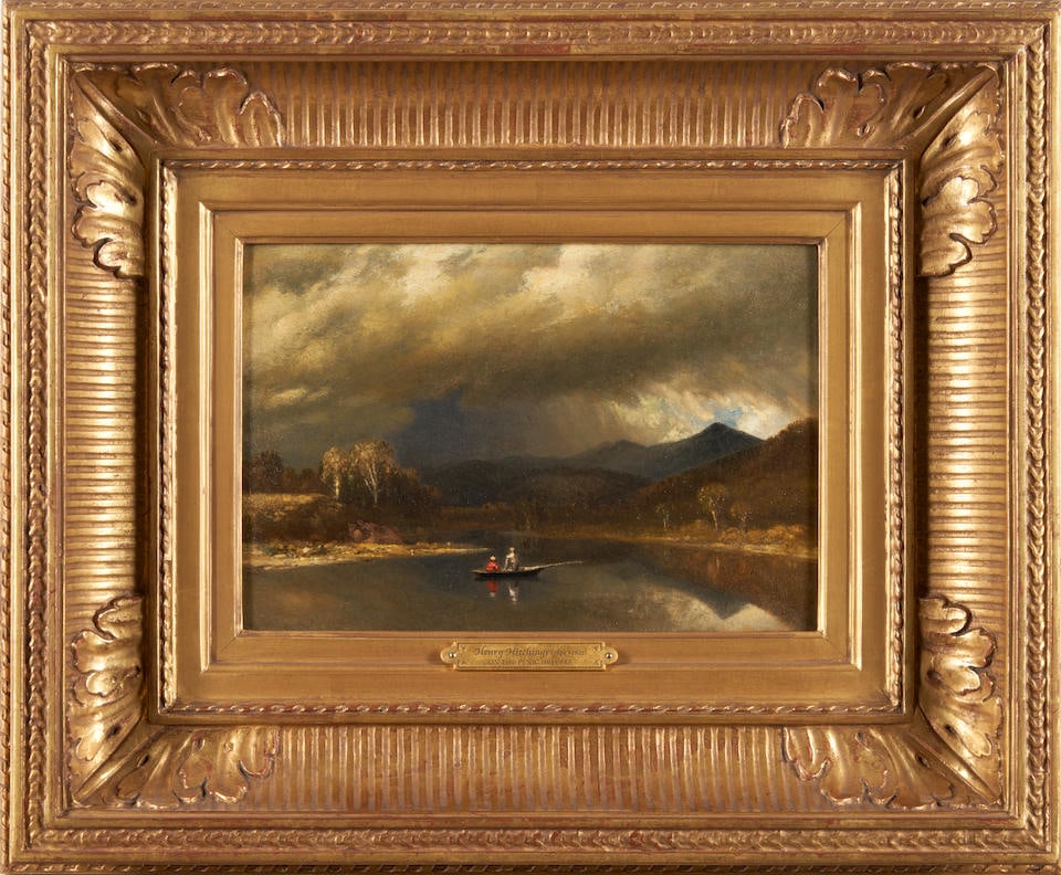 HENRY HITCHINGS (American, 1824-1902) On the Penigawsette at Woodstock, New Hampshire framed 38.... (1 of 3)