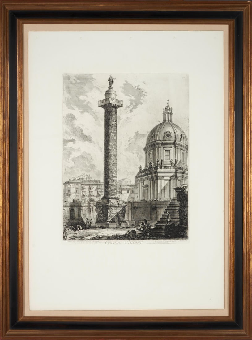 After Giovanni Battista Piranesi (Italian, 1720-1778), 1758 Colonna Trajana from Vedute di Roma ... (1 of 3)