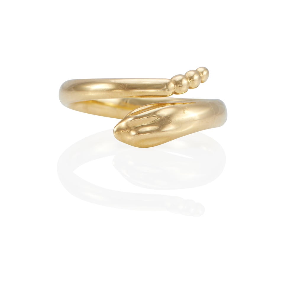 ELSA PERETTI FOR TIFFANY & CO.: AN 18K GOLD SNAKE RING (1 of 3)