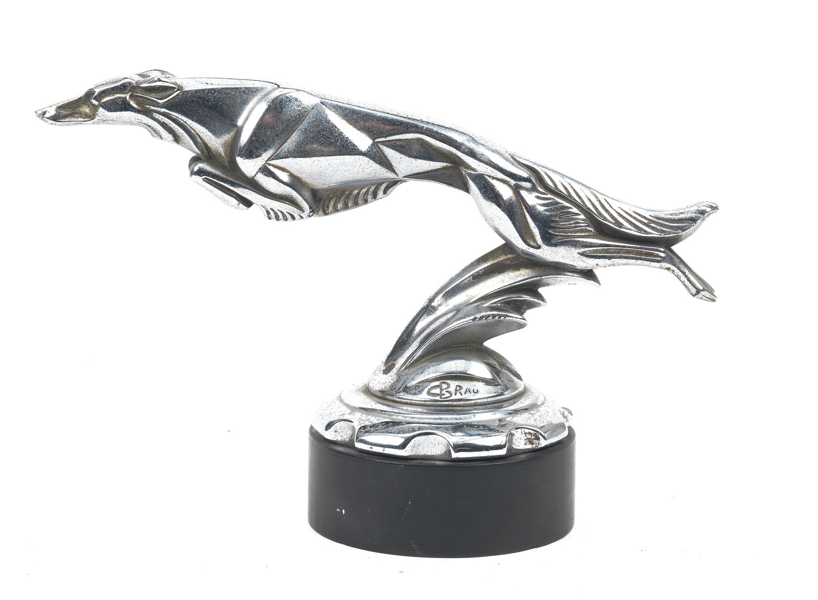 A fine Art Deco 'Leaping Greyhound' mascot for Automobiles Lorraine-Dietrich, by Casimir Brau, F... (1 of 1)