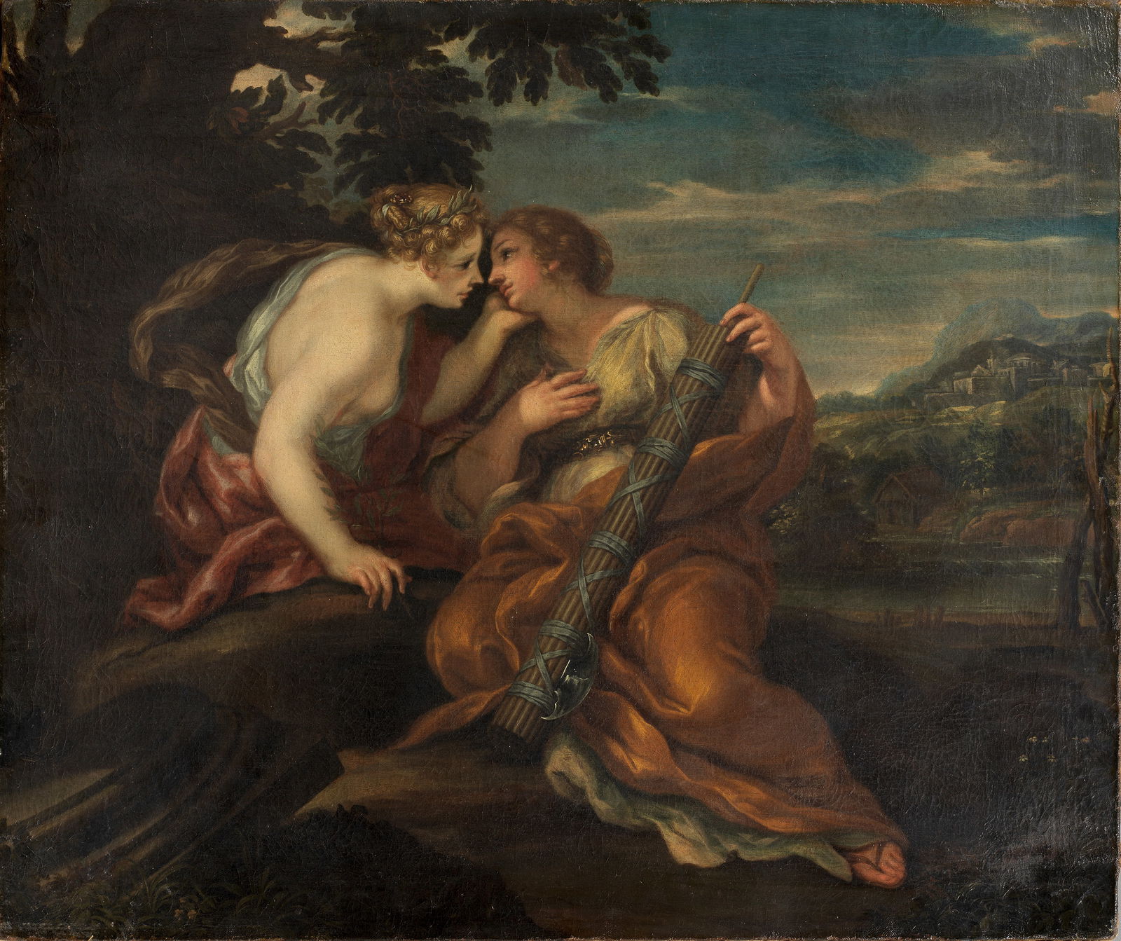 After Ciro Ferri, 18th Century Allegory of Justice and Peace unframed: After Ciro Ferri, 18th Century Allegory of Justice and Peace oil on canvas 66.2 x 78.3cm (26 1/16 x 30 13/16in). unframed Footnotes: The present lot is after the original composition by Ciro