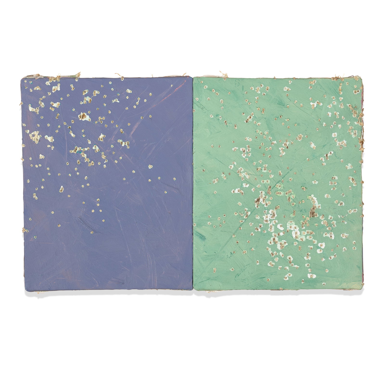 JOE GOODE (B. 1937) Untitled (Shotgun Series), 1979: JOE GOODE (B. 1937) Untitled (Shotgun Series), 1979 oil on canvas 10 x 16 in. 25.4 x 40.6 cm. Footnotes: Provenance Charles Cowles Gallery, New York Acquired from the above by the presen