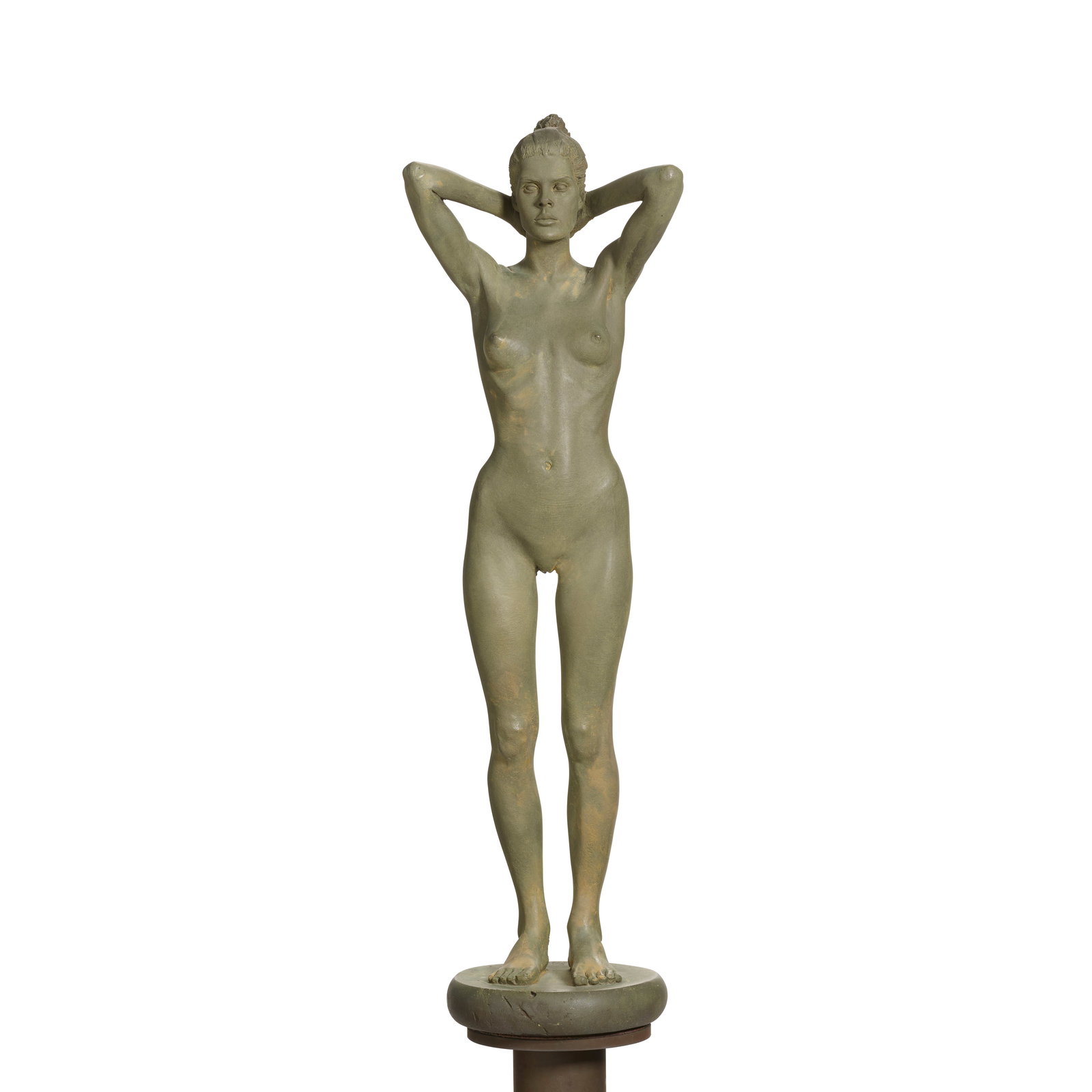 ROBERT GRAHAM (1938-2008) Koreen, 1993 (This work is from an unnumbered edition.): ROBERT GRAHAM (1938-2008) Koreen, 1993 bronze with greenish brown patina 59 x 18 x 18 in. 149.9 x 45.7 x 45.7 cm. This work is from an unnumbered edition. Footnotes: Provenance Acq