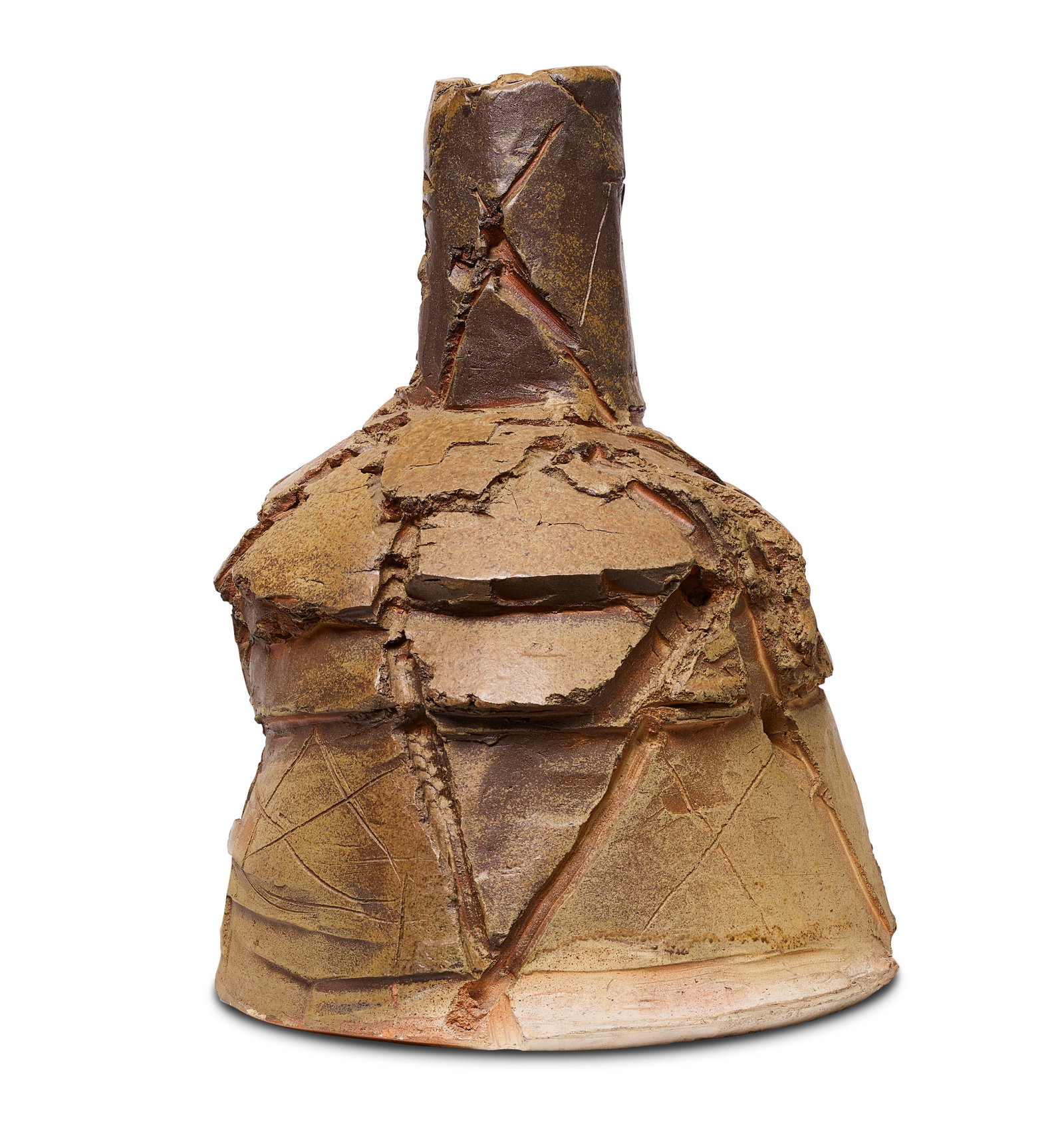 PETER VOULKOS (1924-2002) Walking Man, 1990 (This work is listed under CR1025.0-W in the Voulkos...: PETER VOULKOS (1924-2002) Walking Man, 1990 incised with the artist's signature and dated 'VOULKOS 90' (lower edge) woodfired stoneware 28 x 20 x 20 1/2 in. 71.1 x 50.8 x 40.6 cm. This work is listed