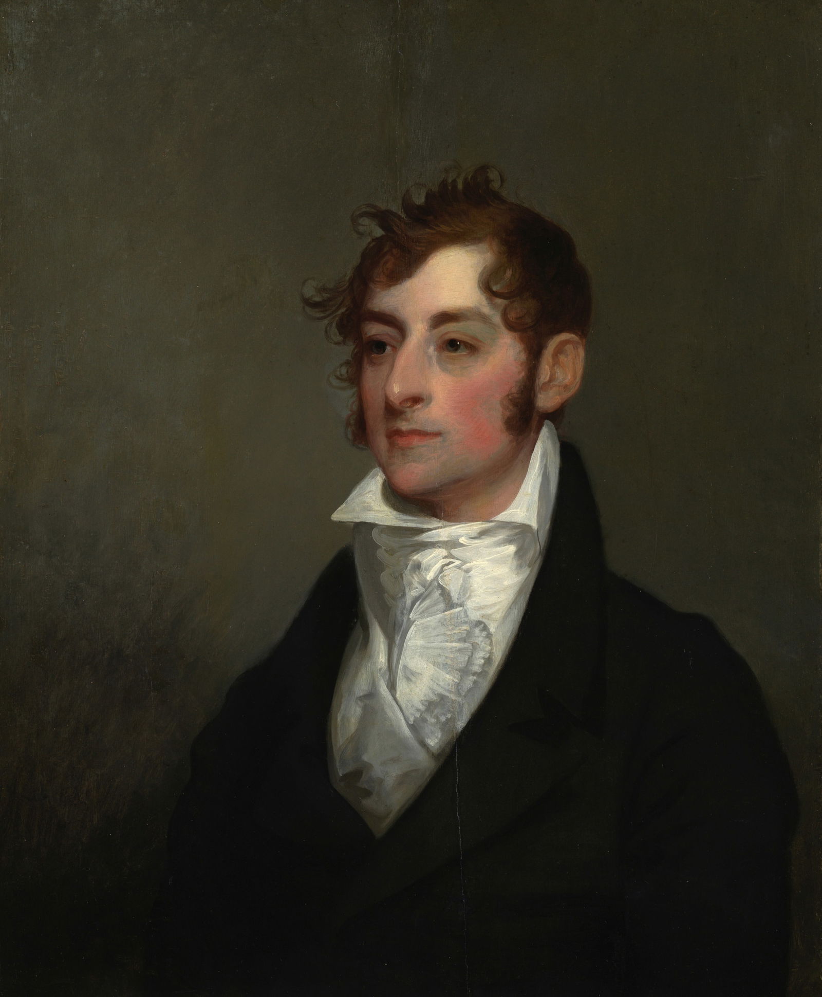 Gilbert Stuart (1755-1828) William Stackpole 29 x 23 5/8 in. (73.7 x 60 cm.) (Painted circa 1808.): Gilbert Stuart (1755-1828) William Stackpole oil on panel 29 x 23 5/8 in. (73.7 x 60 cm.) Painted circa 1808. Footnotes: Provenance William Stackpole (1779-1822), Louisville, Kentucky, the sitt