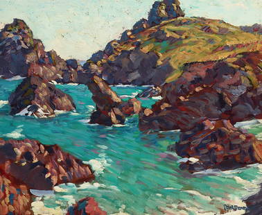 Paul Dougherty (1877-1947) Tidal Sweep 13 x 15 3/4 in. framed 20 x 23 in.: Paul Dougherty (1877-1947) Tidal Sweep signed with estate stamp signature 'Paul Dougherty' (lower right) oil on panel 13 x 15 3/4 in. framed 20 x 23 in. Footnotes: Provenance Estate of the