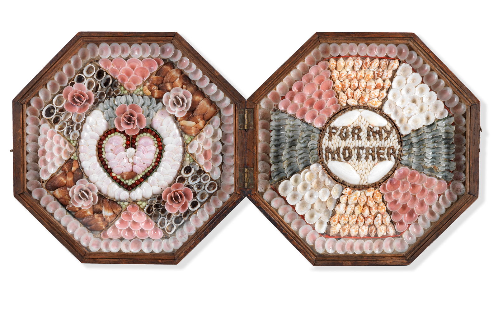 A Sailors' double shell-work valentine,  Barbadian,  circa 1870, (1 of 1)