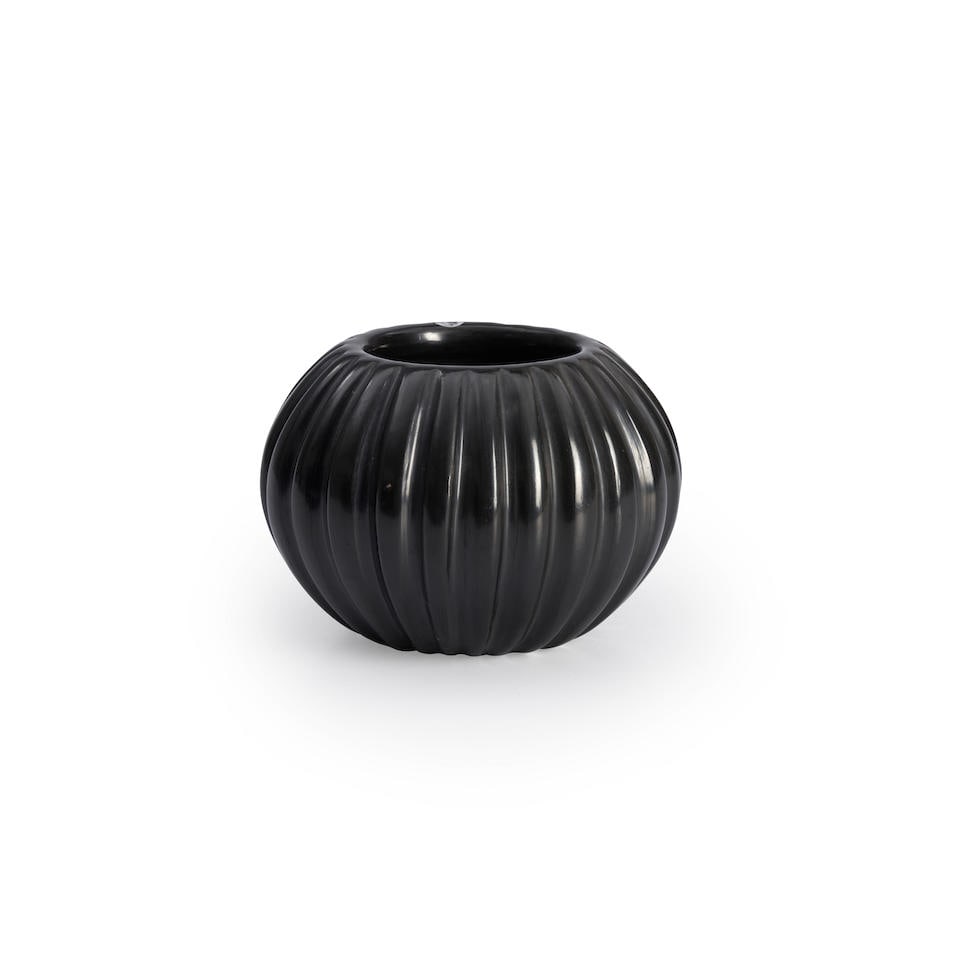 ANGELA BACA (SANTA CLARA, 1927-2014) BLACKWARE JAR (1 of 2)
