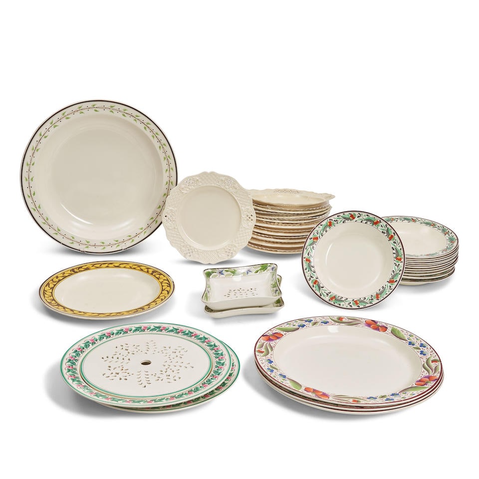 GROUP OF ASSORTED CREAMWARE DISHES (1 of 1)