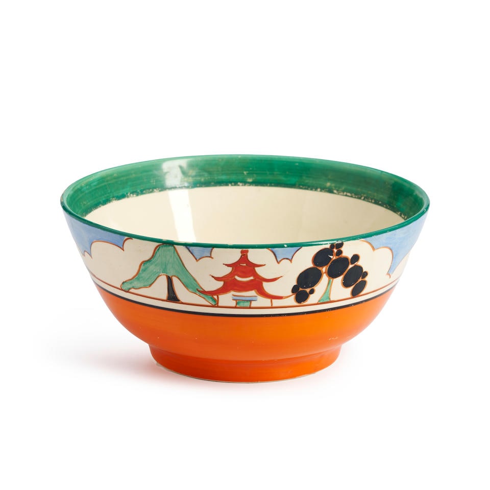 CLARICE CLIFF (1899-1972) 'KEW' PATTERN BOWL (1 of 2)