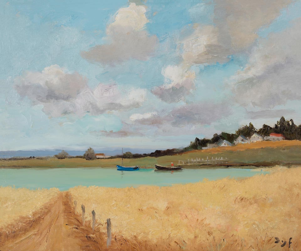 Marcel Dyf (French, 1899-1985) Bord de mer: Marcel Dyf (French, 1899-1985) Bord de mer signed 'Dyf' (lower right) oil on canvas 47 x 55.5cm (18 1/2 x 21 7/8in). This lot is subject to the following lot symbols: * AR * VAT on imported items at a
