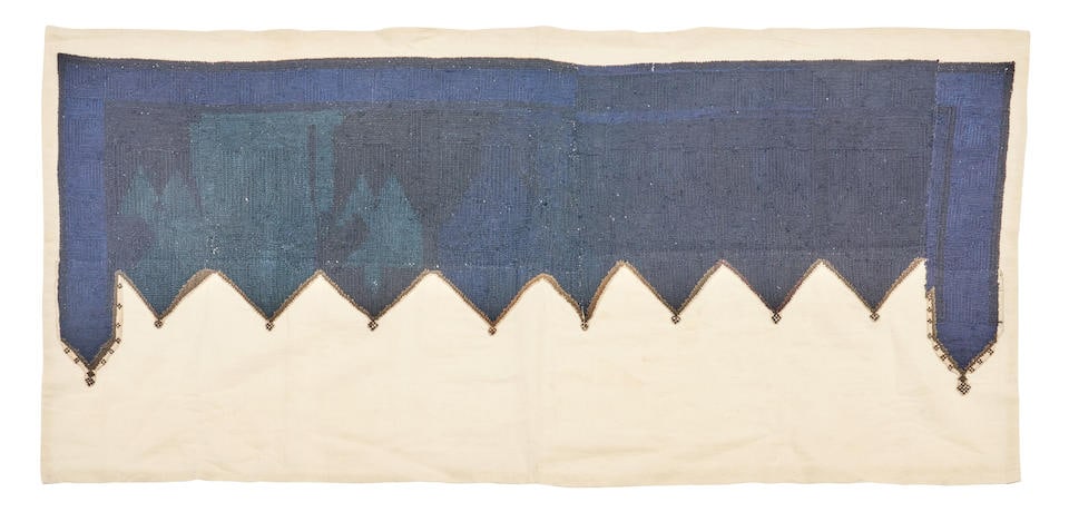 Moroccan Silk Emboridered Panel Morocco 48 in. x 23 in. (1 of 3)