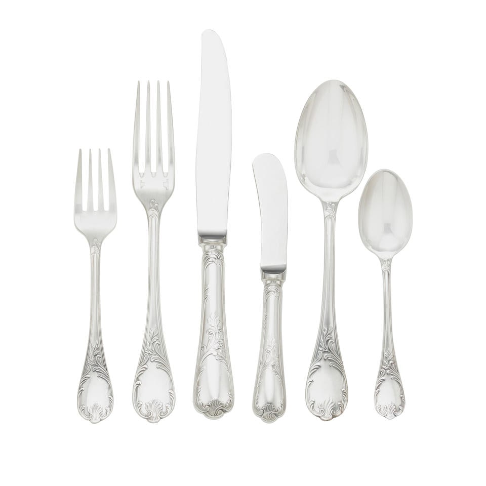 A FRENCH SILVER-PLATED FLATWARE SERVICE FOR EIGHTEEN by Christofle, Paris, 1990-1999 (1 of 1)